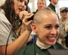 Shaving heads for cancer victims
